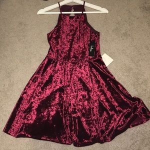brand new lulus velvet skater dress